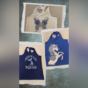 LOT-3PC Twisted Fashion Tank Tops